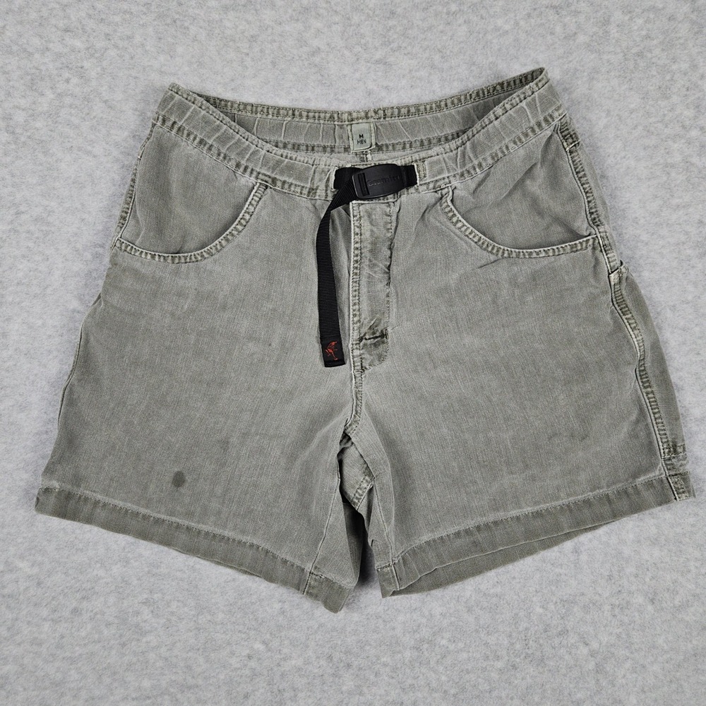 Gramicci Men Medium Gray Shorts G-Shorts Belted Climbing Hiking Outdoor USA Made